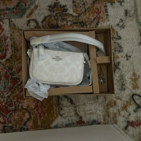 Coach Nolita 15 Cream Boxed Wristlet with Silver Accents - Picture 4 of 8